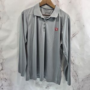 Walgreens Uniform Shirt Mens XL Long Sleeve Gray Polo Employee Breathable Active